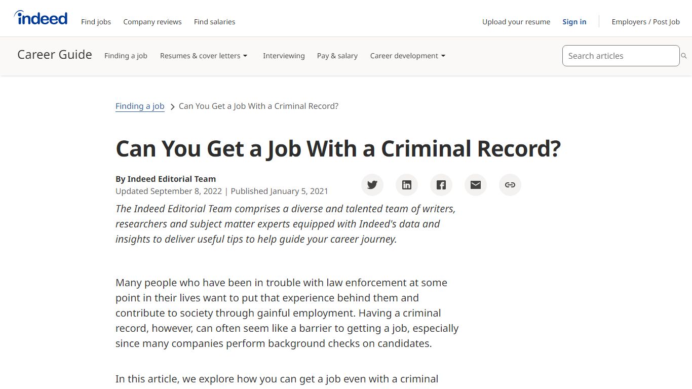 Can You Get a Job With a Criminal Record? | Indeed.com